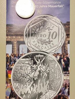 10 Euro 2019 Frankreich 30 Jahre Mauerfall 17,1g 333er Feinsilber - Mannheim