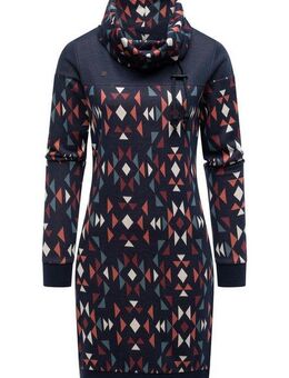 Ragwear Sweatkleid Chlloe Aztec YOUMODO stylisches Langarm Midikleid mit Aztec-Muster