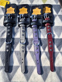Nobby Leder Halsband VINTO Büffelleder leder Nieten Hund Dog echt Leder Halsband - Sengenthal