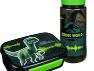 Scooli Lunchbox Brotzeitdose & Trinkflasche, Jurassic World, Kunststoff, (Set, 2-tlg), mit Trinkflasche