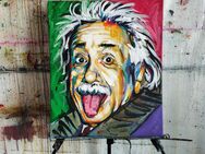 Wandbild Einstein Handgemalt mit Acrylfarbe auf Leinwand 50x60 cm - Leipzig