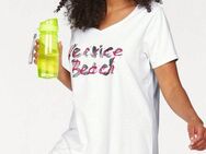 Venice Beach Longshirt Langarm, lockere Passform, mit Logodruck, herzförmiger Ausschnitt
