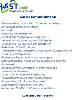 Rast GmbH - Recycling, Bau, Abbruch - Herzberg (Mark)