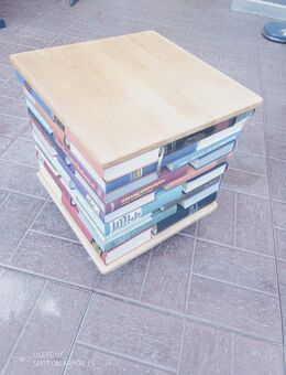 Unikat, Praktischer Beistelltisch mit Fach, Hocker, Bücher Tisch - Harsewinkel (Mähdrescherstadt)