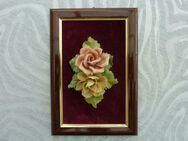 Porzellanbild Capodimonte Rosenbild Bild Made in Italy - Wesseling