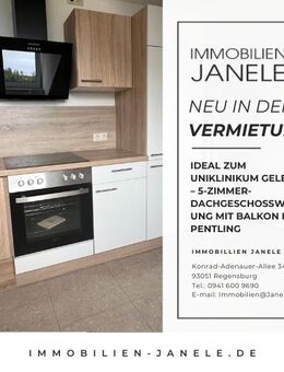 Ideal zum Uniklinikum gelegen – 5-Zimmer-Dachgeschosswohnung mit Balkon in Pentling - Pentling