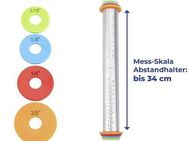 Maximex Teigroller Edelstahl Edelstahl, Polypropylen, Teigausroller mit Abstandhaltern für Teigdicke und Messskala