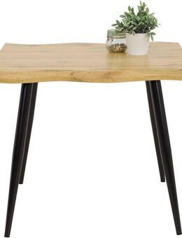 HELA Baumkantentisch GABI IV, Baumkantenoptik (Face Up), 90x90 cm, praktisch für kleine Räume