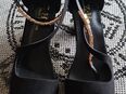 Damen Sandaletten,Sommerschuhe,schwarz,mit Lederriemen Gr.41 in 64354