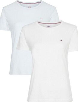 Tommy Jeans Rundhalsshirt TJW 2PACK SOFT JERSEY TEE (2-tlg., 2er-Pack) mit Tommy Jeans Logo-Flag-Stickerei