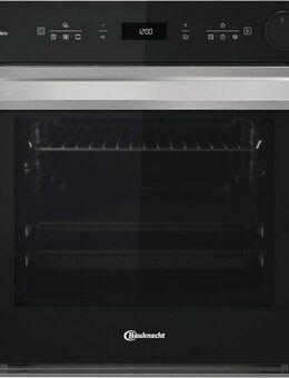BAUKNECHT Einbaubackofen BIK5S DP8F2 ES, mit 2-fach-Teleskopauszug, Pyrolyse & Hydrolyse, AirFry-Funktion