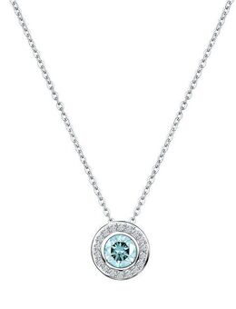 Vivance Kette mit Anhänger 925/- Sterling Silber rhodiniert Blautopas und Weißtopas