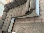 Sofa Ecksofa Wohnlandschaft Grau-Weiß zu verschenken - Bielefeld