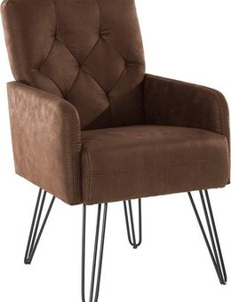 exxpo - sofa fashion Sessel Doppio, Loungesessel mit Designuntergestell, bequem und elegant, aufwendige Rückenverarbeitung, Breite 61 cm