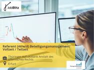 Referent (m/w/d) Beteiligungsmanagement Vollzeit / Teilzeit - Erfurt