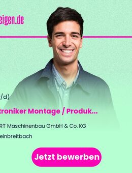 Elektroniker (m/w/d) Montage / Produktion - Rheinbreitbach