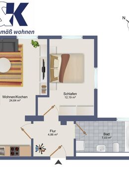 charmante 2-Zimmerwohnung in ruhiger Wohnlage - Stralsund