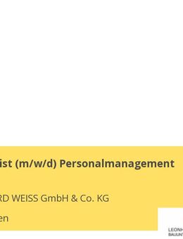HR Generalist (m/w/d) Personalmanagement - Göppingen