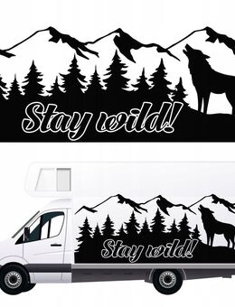 Produktbeschreibung: Aufkleber für Wohnmobil, Wohnwagen, Auto - Berge (170x70 cm) Design 5 Set 2 - Ingolstadt