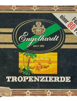 Alte Zigarrenkiste Zigarrenkasten Engelhardt Tropenzierde (leer) - Hamburg