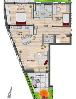 Ihre Barrierefreie Eigentumswohnung mit Gartenanteil und 2 Terrassen zentral in Schlebusch - Leverkusen