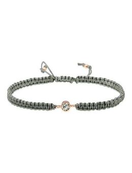 Elli Armband Nylonband Glas Kristalle Weiß 925 Sterling Silber