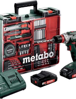 Metabo Akkuschrauber / Akku Bohrschrauber Mobile Werkstatt Starter Set im Kunststoffkoffer; mit 2 Li-Power Akkupacks (18 V/2,0 Ah), Ladegerät SC 30 Zubehör - Neuheit - Wuppertal