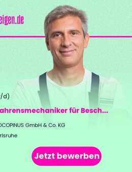 Verfahrensmechaniker für Beschichtungstechnik - Maler / Lackierer / Schreiner (m/w/d) - Karlsruhe