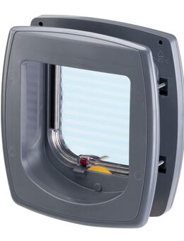 Ferplast Hunde- und Katzenklappe Swing 5 - Katzenklappe grau