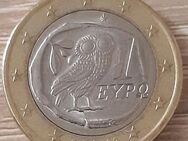 1 Euro Münze Griechenland 2002 Fehlprägung S im Stern - Losheim (See)