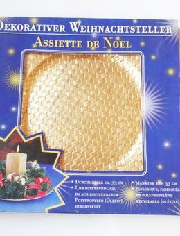 dekorativer Weihnachtsteller / Teller „gold“ 33cm - Weihnachtsdekoration - Andernach