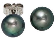 JOBO Perlenohrringe Ohrstecker mit Perlen 7 mm, 925 Silber mit Süßwasser-Zuchtperlen