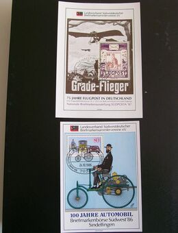 Briefmarken, Vignetten, Messe Sindelfingen, Auto, Luftpost - Erftstadt