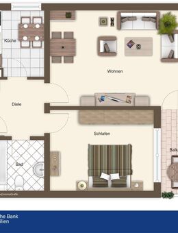 Gut geschnittene 2-Zimmer-Eigentumswohnung mit Balkon in Deggendorf - Deggendorf