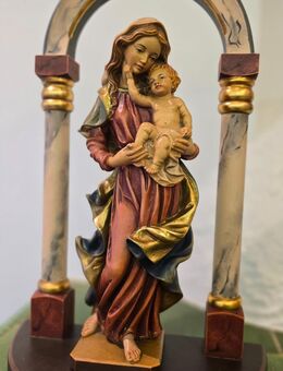 Madonna mit Jesuskind - bemalte Holzfigur 40cm, Oberammergau - Wolfratshausen