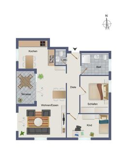 URBAN LIVING - Stadtnahes Wohnen in der Karlsvorstadt in Öhringen EG Haus A WHG Nr. 2 - Öhringen