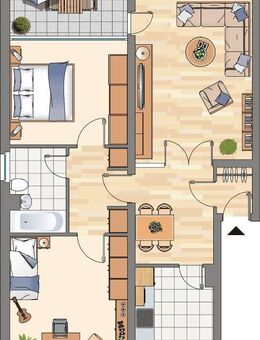 3-Zimmer-Wohnung mit Balkon in Recklinghausen Ost - Recklinghausen