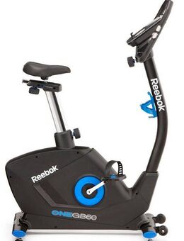 Reebok Ergometer GB60 One Series (nach 8h Ladung, Betrieb mit selbsterzeugender Energie möglich), 135 kg max. Benutzergewicht, Fahrrad, 32 Widerstandsstufen