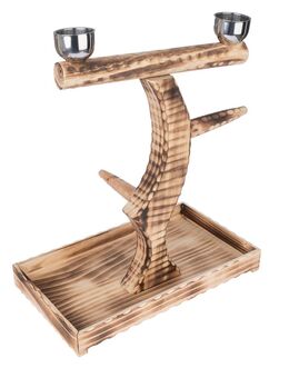 TIAKI Papageienfreisitz aus Holz - L 50,5 x B 29 x H 52 cm