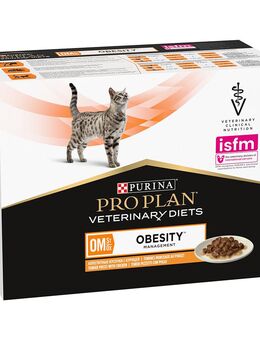 PURINA PRO PLAN Veterinary Diets Feline OM ST/OX - Obesity Management Huhn - 10 x 85 g