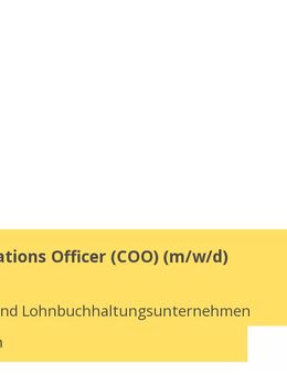 Chief Operations Officer (COO) (m/w/d) - München