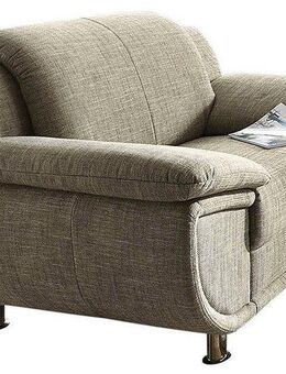 TRENDMANUFAKTUR Sessel Rondo, Breite 121 cm, breite Armlehnen, Füße chromfarben, Big-Sessel wahlweise mit Federkern, bequem