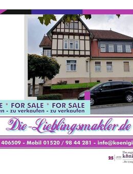 Mit Rendite ein Denkmal setzen ! teilsaniertes Wohnhaus (3 WE) | +1 Apartement | Villenstil | Zufahrt | Garagen | Stellplätzen | Garten - Bleicherode