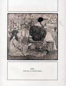 Kunstdruck , Liebe. , Radierung von Heinrich Vogeler. , Worpswede , Blatt 25cm x 17cm , M7 in 02828