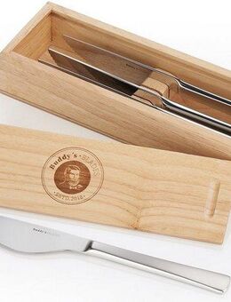 Buddy's Pizzamesser Buddy´s Blades (4 Stück), Edelstahl, mit stilvoller Geschenkbox, für Rechts- und Linkshänder