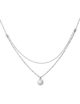 Zeeme Kette mit Anhänger Silber 925 zweireihig 38+5cm lang