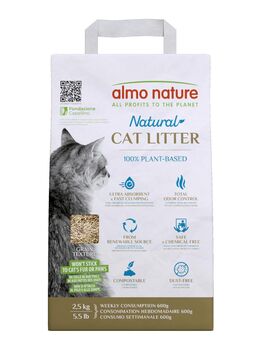 2 x 2,5 kg Almo Nature Natural Körnige Katzenstreu zum Sonderpreis! - Natural Körnige Katzenstreu