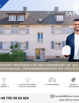 Sofort verfügbare Dreizimmerwohnung mit Außenstellplatz | direkt im Ortszentrum - Murg