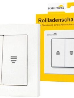 SCHELLENBERG Schalter für Jalousien mit Rastfunktion zur Unterputzmontage, Rollladenschalter für elektrischen Rollladen und Markisen