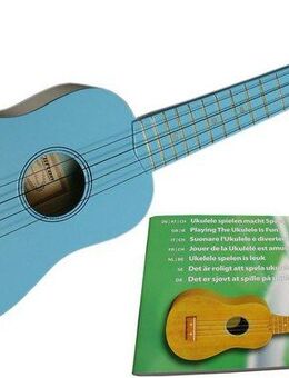 Clifton Ukulele Sopran Ukulele mit Buch und CD, blau